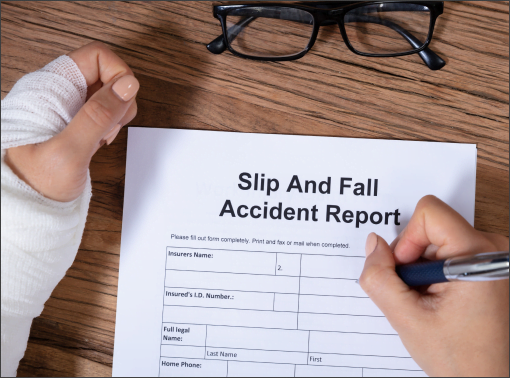 ¿Qué es un accidente por resbalón y caída?