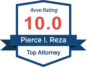 Bufete de abogados Oracle - Pierce I. Reza - Insignia de calificación de Avvo