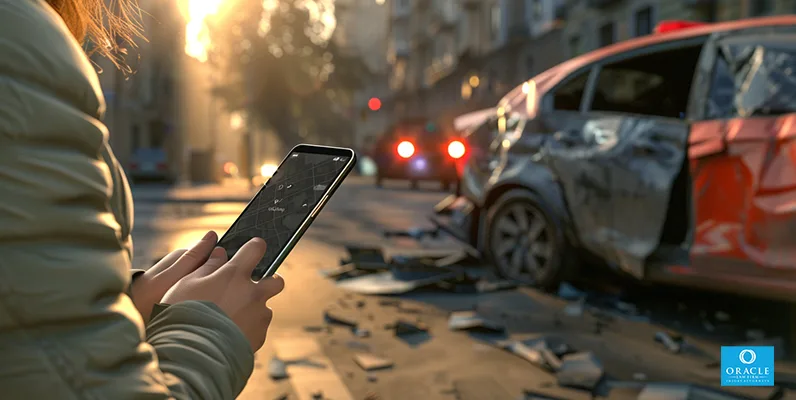 Qué hacer si sufres lesiones en un accidente de transporte compartido 1 Una persona que toma medidas inmediatas después de un accidente de conducción compartida