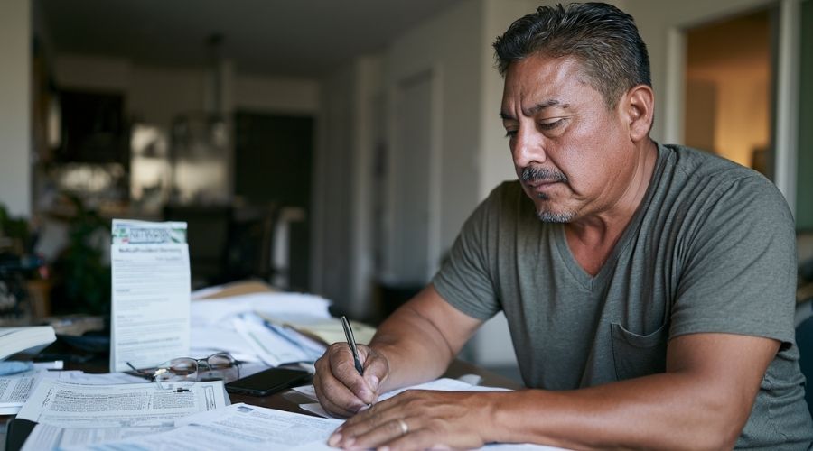 Workplace Injury Lawyer in Santa Ana: Getting the Care You Need 2 Injured worker reviewing medical records and writing a request for a second workers’ compensation medical opinion.