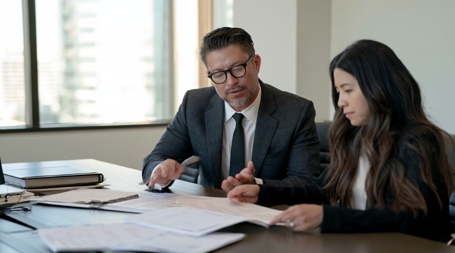 Worker and attorney reviewing a permanent disability assessment after temporary benefits end.
