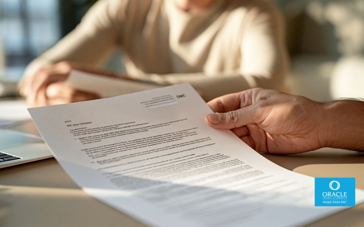 A close-up of a QME appointment letter on a desk, a person's hand holding it open, the DWC letterhead partially visible at the top. No face visible, soft indoor lighting. Represents the moment an injured worker receives a QME appointment notice and begins to understand what it means for their claim.