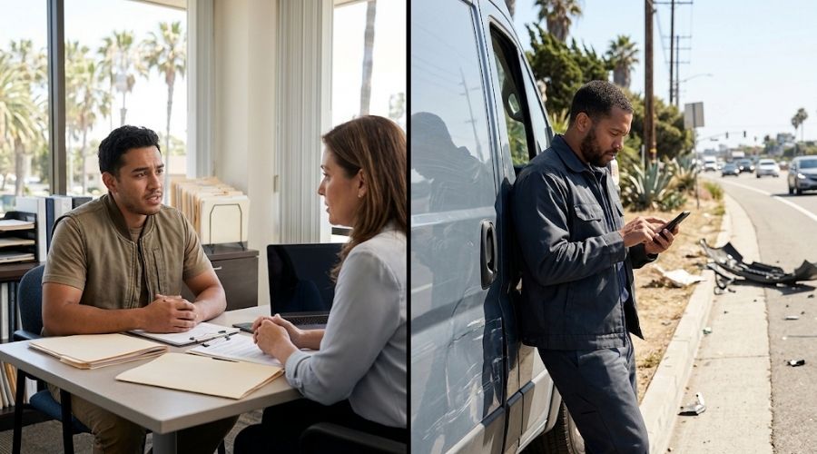 Conductores de reparto reciben diferentes respuestas a sus reclamaciones por lesiones tras accidentes similares.
